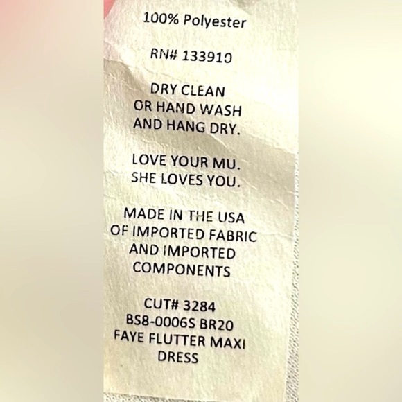 NEW Show Me Your Mumu Faye Flutter Maxi Dress, V-Neck, & Open Back with Tie, S - Picture 11 of 13